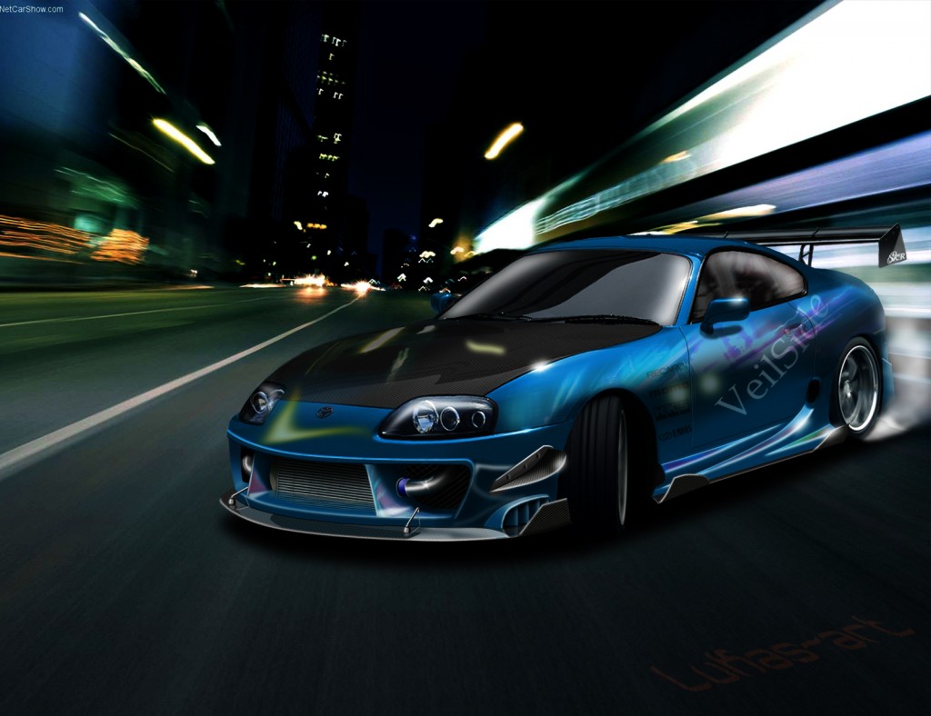 Dashing Blue Toyota Supra HD Wallpaper