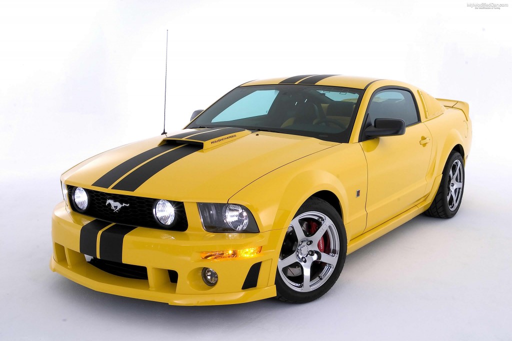 Yellow Modified Ford Mustang HD Wallpaper