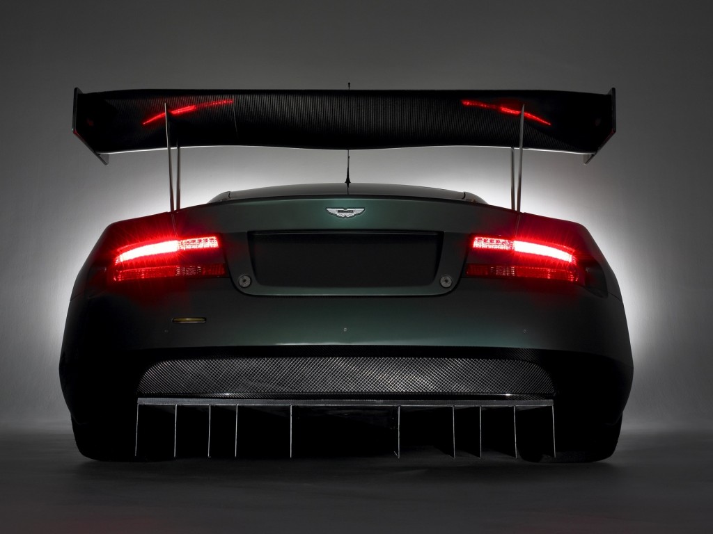 Black Aston Martin Rear View HD Wallpaper
