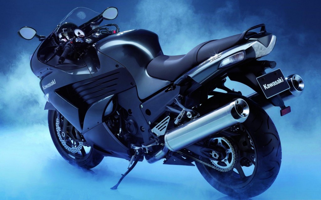 Black Kawasaki Bike HD Wallpaper