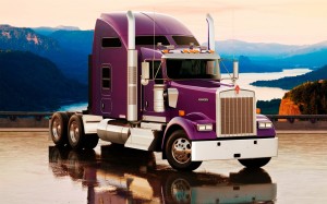 download Purple Kenworth W900l Truck HD Wallpapers