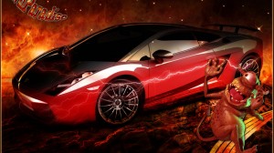 Red Hot Lamborghini HD Wallpaper