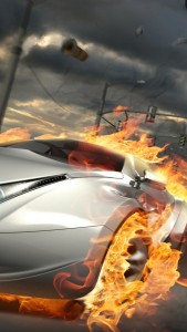 download Car On Fire Wallpapers