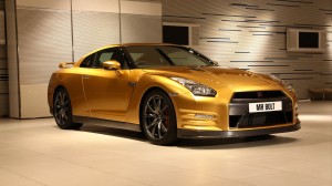 Golden Nissan GTR HD Wallpaper