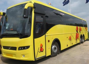 Yellow Volvo Bus 