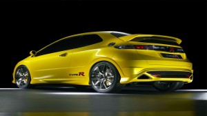 Honda Civic Sports Car Yellow Color Wallpaper