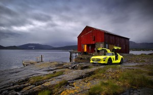 download NFS Car And Cottage On Sea Bank Cool HD Wallpapers