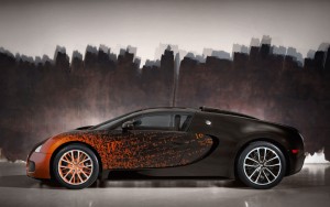Download Fire Painted Bugatti Veyron Car Hd Wallpaper