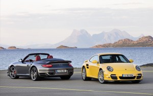 Download Grey And Yellow Porsche Turbo Car Hd Wallpaper