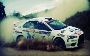 Download Lancer Car Desert Rally Hd Wallpaper