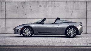 Download Tesla Roadster Side View Hd Wallpaper