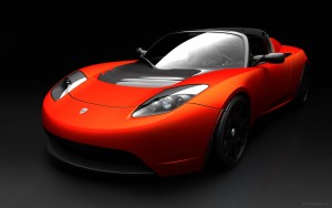 Download Tesla Roadster Funky Car Hd Wallpaper