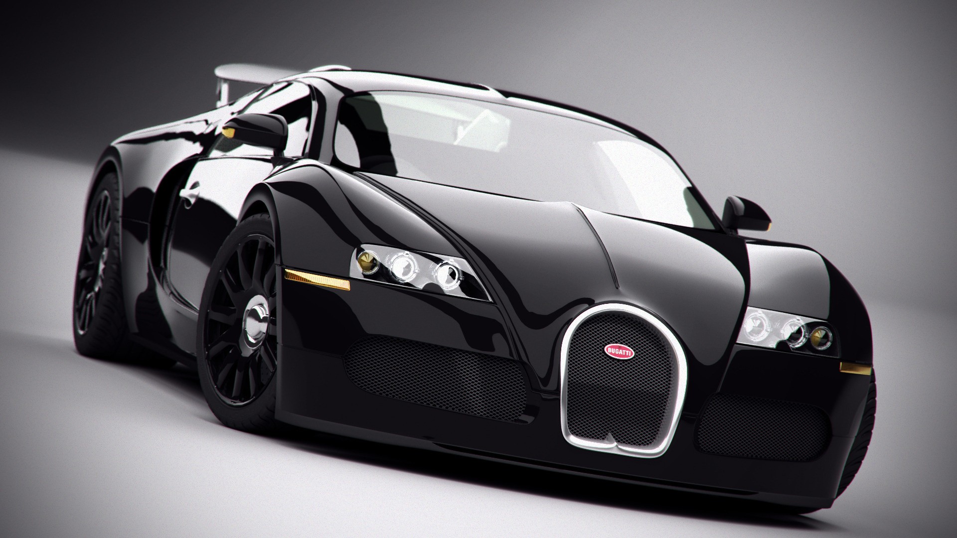 Black Bugatti Veyron 1080p Wallpaper-For Desktop - 9to5 Car Wallpapers