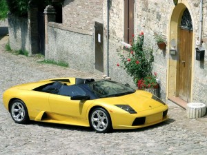 download Lamborghini Murcielago Roadster Yellow HD Background
