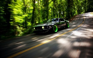 Ford Mustang On Road HD Wallpaper