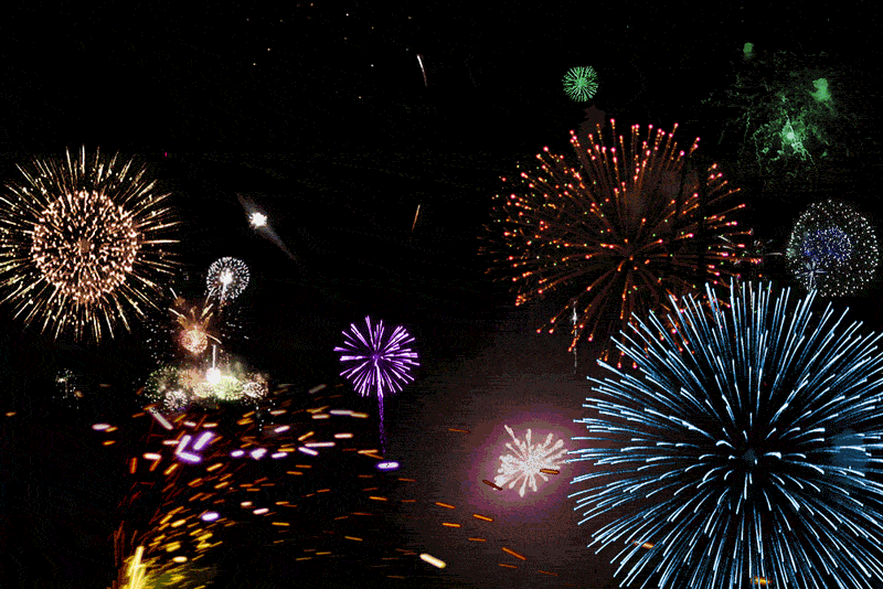 New Year 2018 fireworks gif