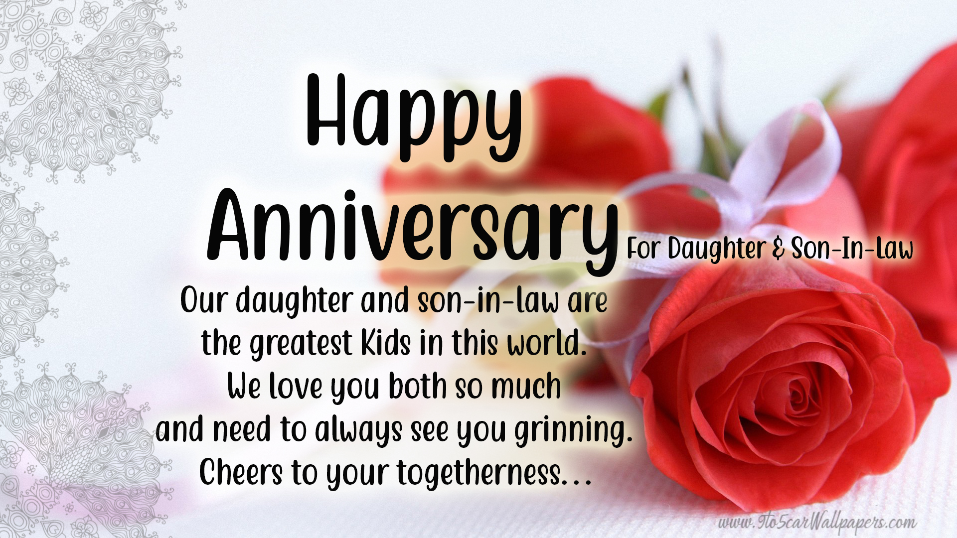 Daughter & Son In Law Anniversary Wishes - My Site